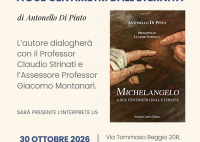 Presentazione libro: MICHELANGELO a due centimetri dall’eternità